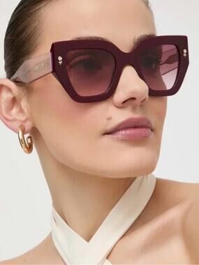 New Etro ETRO0010/S 0LHF3X Women Oversized Burgundy Square Sunglasses Authentic Etro ETRO0010_S Sunglasses main image 3